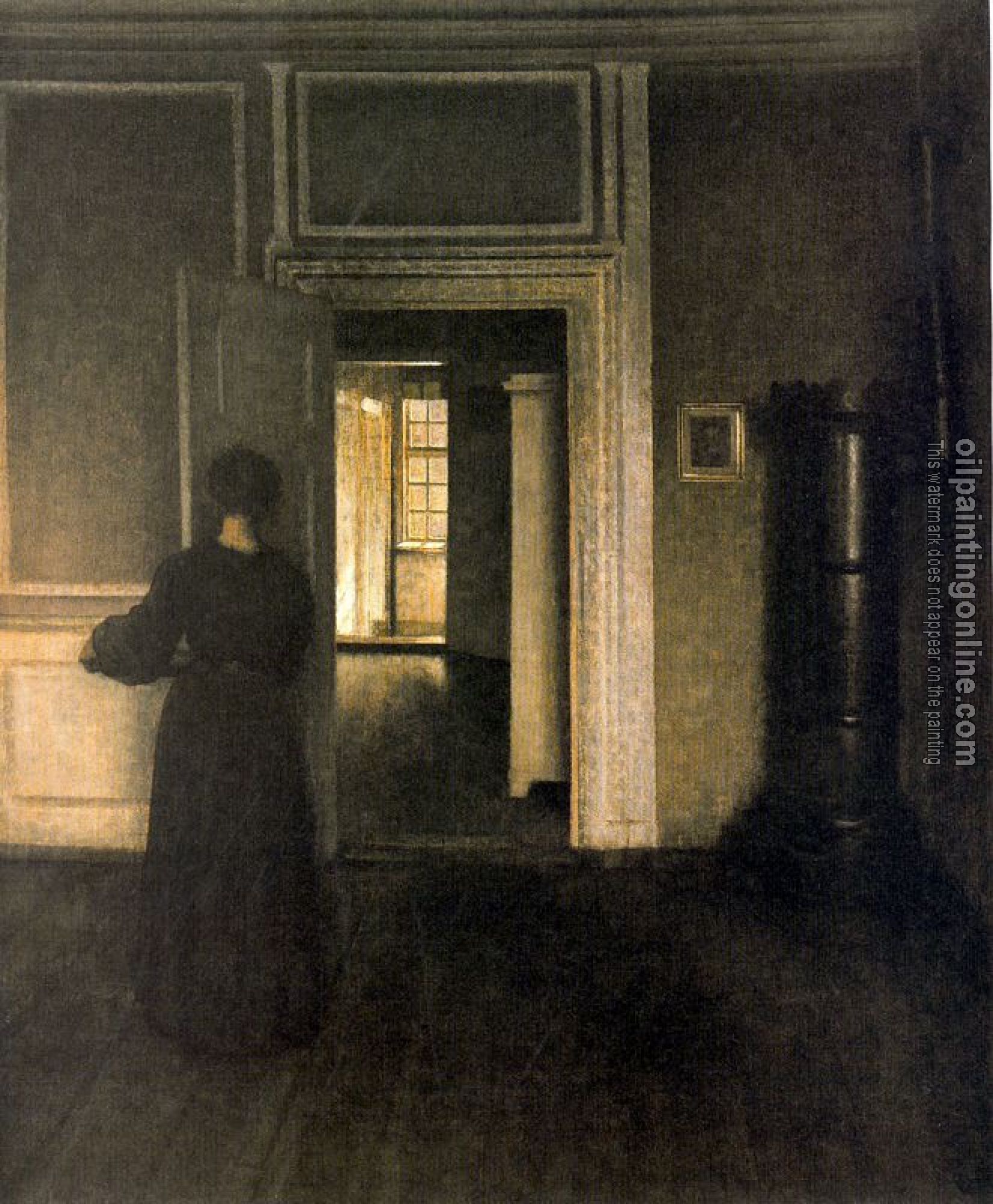 Vilhelm Hammershoi - Interior with an Oven